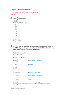 Chapter 4 Rational Numbers
