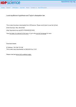 Local equilibrium hypothesis and Taylor`s dissipation law