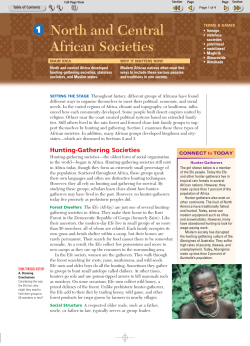 North and Central African Societies