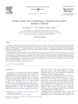Isotopic insights into smoothening of abandoned fan