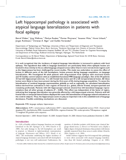 Left hippocampal pathology is associated with