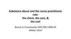 Substance abuse and the nurse practitioner role: the client, the care