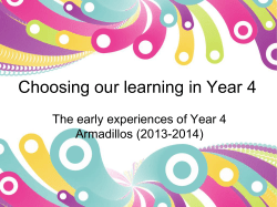 Choosing our learning in Year 4