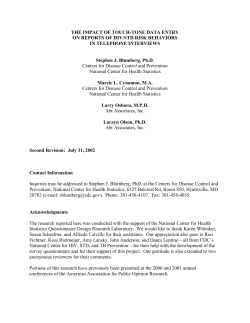 THE IMPACT OF TOUCH-TONE DATA ENTRY