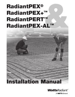RadiantPEX, RadiantPEX+, RadiantPERT, and RadiantPEX-AL