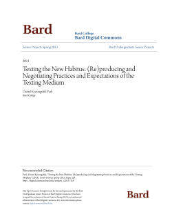 Texting the New Habitus: (Re)producing and Negotiating Practices