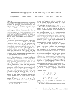 Unsupervised Disaggregation of Low Frequency Power