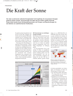 The power of the sun