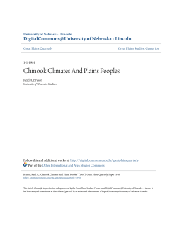 Chinook Climates And Plains Peoples