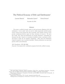 The Political Economy of Debt and Entitlements