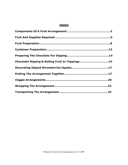 INDEX Components Of A Fruit Arrangement