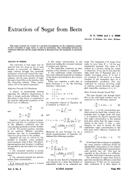 Extraction of Sugar from Beets c 1