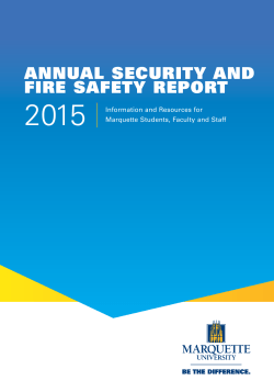 ANNUAL SECURITy AND FIRE SAFETy REPORT