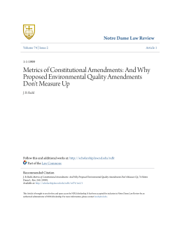 Metrics of Constitutional Amendments: And Why