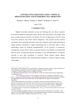 CONTRACTING FOR INNOVATION