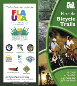 Florida Bicycle Trails, A guide to Florida`s Top Paved and Off