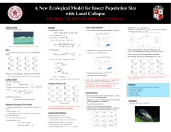 A New Ecological Model for Insect Population Size with Local