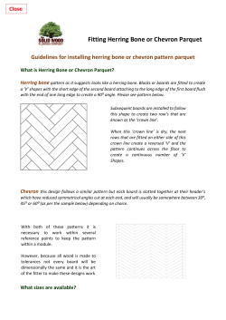 Fitting Herring Bone or Chevron Parquet