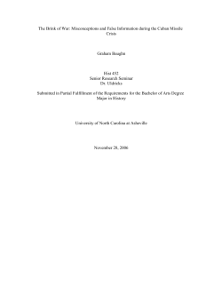 The Brink of War: Misconceptions and False Information during the