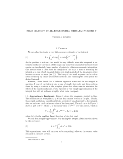 SIAM 100-DIGIT CHALLENGE EXTRA PROBLEM NUMBER 7 1