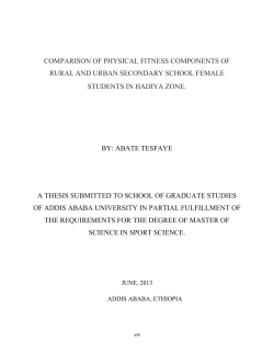 COMPARISON OF PHYSICAL FITNESS COMPONENTS OF RURAL