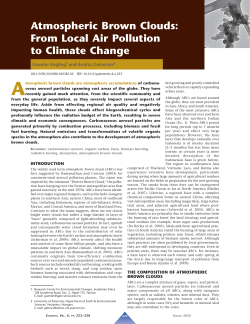 Atmospheric Brown Clouds