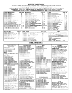 SLHS Complete Course List 2016-17
