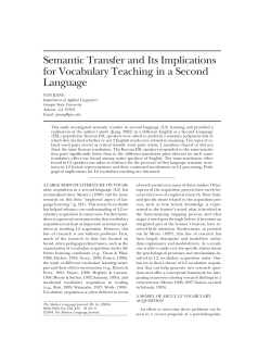 Semantic Transfer and Its Implications for