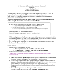 Summer Reading - Oregon City High School