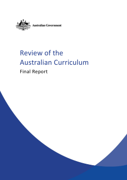 Review of the Australian Curriculum - Final