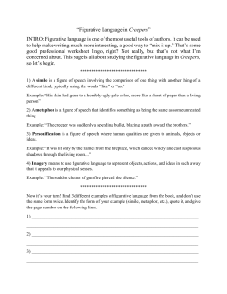 Figurative Language in Creepers