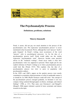 The Psychoanalytic Process