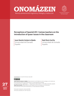 Perceptions of Spanish EFL1 trainee teachers on the introduction of