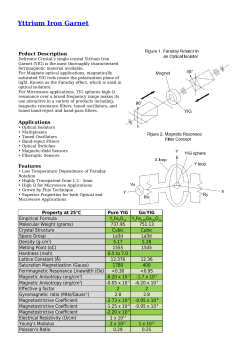 Yttrium Iron Garnet