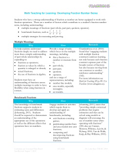 Developing Fraction Number Sense