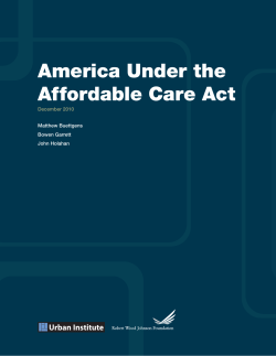America Under the Affordable Care Act