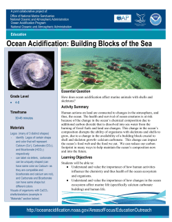 Education Ocean Acidification: Building Blocks of the Sea