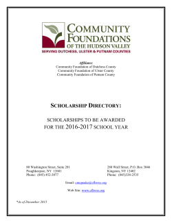 Directory - Community Foundations of the Hudson Valley