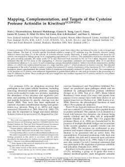 Mapping, Complementation, and Targets of the