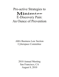 Pro-Active Strategies To Minimize E