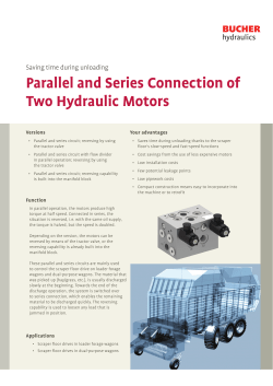Parallel and Series Connection of Two Hydraulic Motors