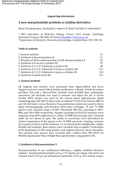 A new and potentially prebiotic &alpha;-cytidine derivative