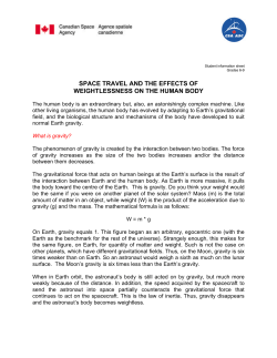 space travel and the effects of weightlessness on the human body