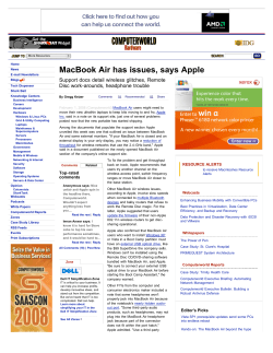 MacBook Air has issues, says Apple