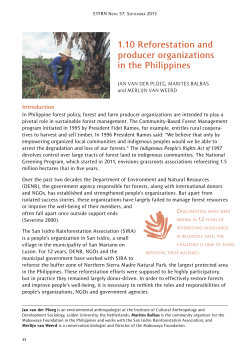 1.10 reforestation and producer organizations in the philippines