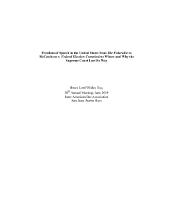 Freedom of Speech in the United States from The Federalist to