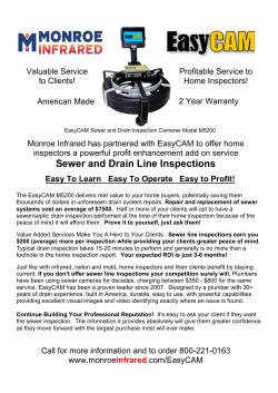 Sewer and Drain Line Inspections