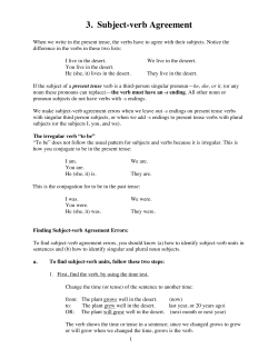 3. Subject-verb Agreement