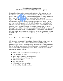 The Alchemist – Paulo Coehlo The Alchemist Project and Our