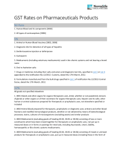 GST Rates on Pharmaceuticals Products